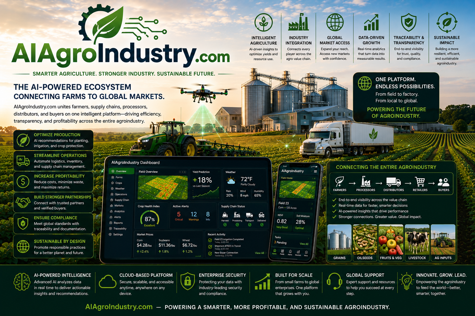 AIAgroIndustry.com ecosystem graphic