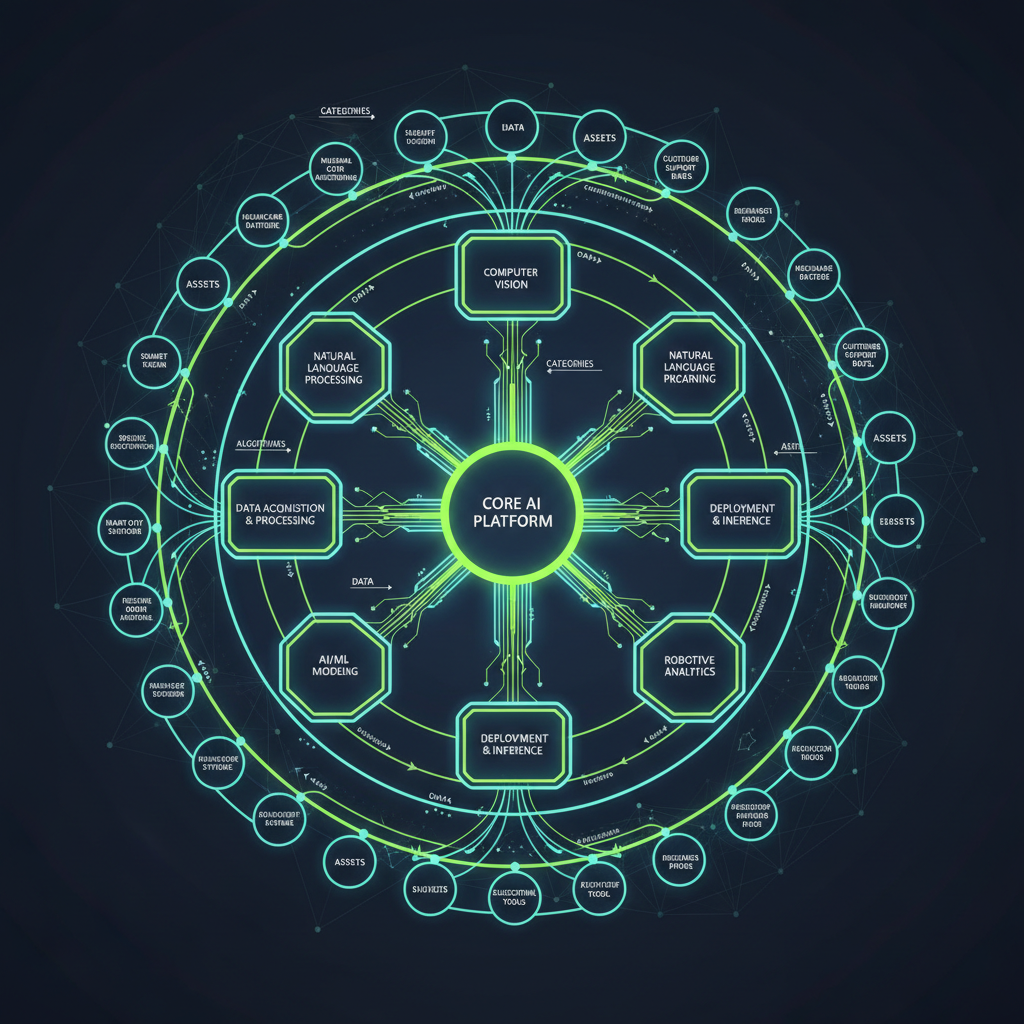 AI Ecosystem architecture hierarchical network diagram