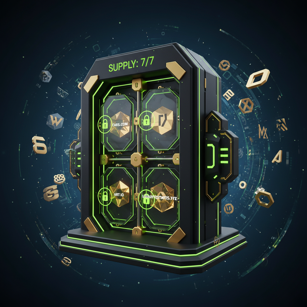 Premium domains locked secure vault