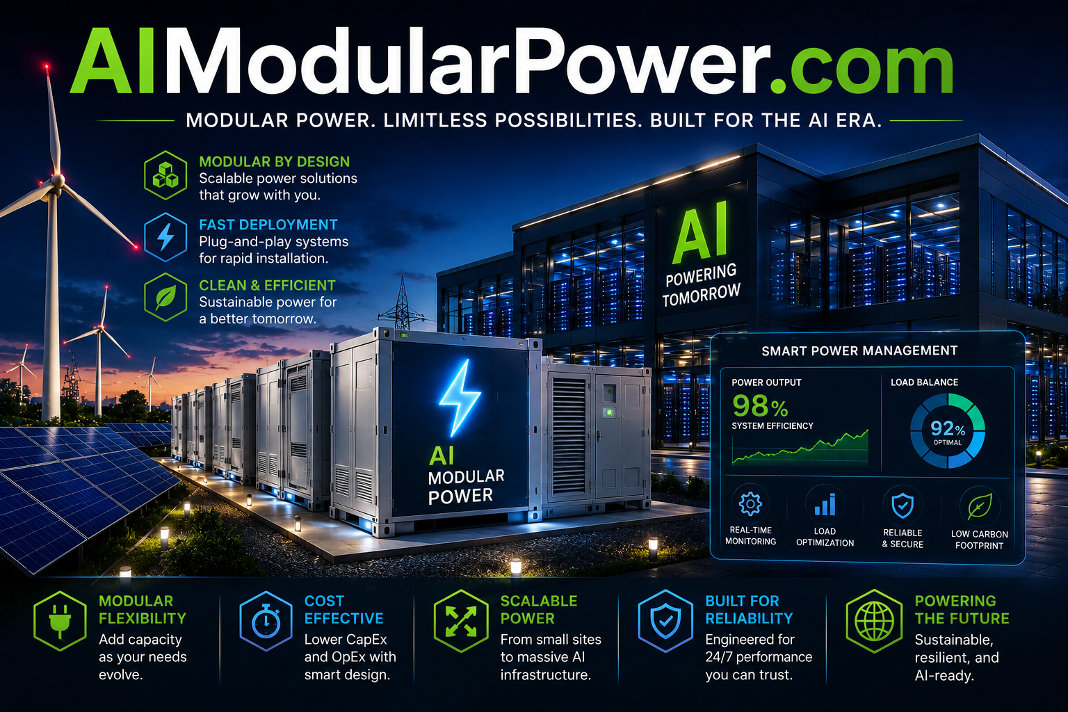 AIModularPower.com ecosystem graphic